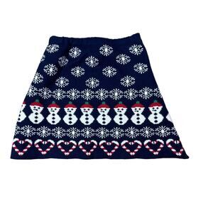 Girl's winter holiday sweater Love Derek skirt snowmen snowflakes candy canes SM